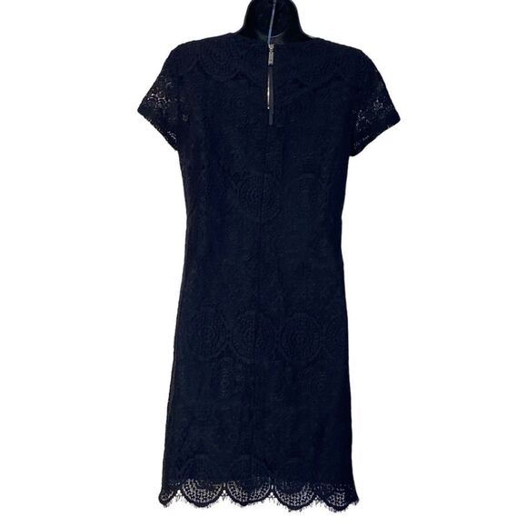 Laundry by Shelli Segal Black Short Sleeve Lace Mini Dress Sz 2 - Picture 8 of 16